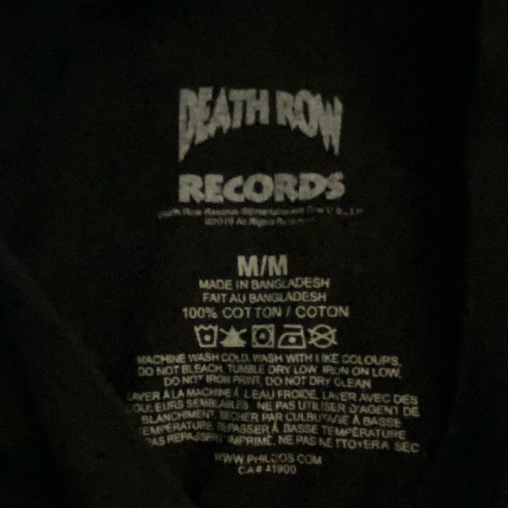 Death Row Records Short Sleeve Black T-Shirt Size M Graphic Print - Picture 6 of 6